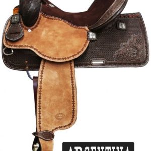 15",16" Showman™ Argentina Cow Leather Barrel Style Saddle