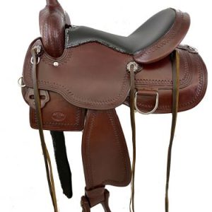 16" or 17" Circle S Trail Saddle with wave print border.