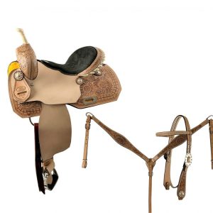 14",15",16" Circle S Barrel saddle set with Sunflower tooling and matching Bridle & BC Set