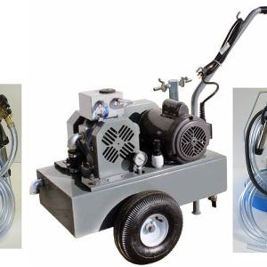 Complete Milking Package - 1 HP Electric Portable Milker w/ 2 Plastic Bucket Assemblies for Cows - EZ Milking