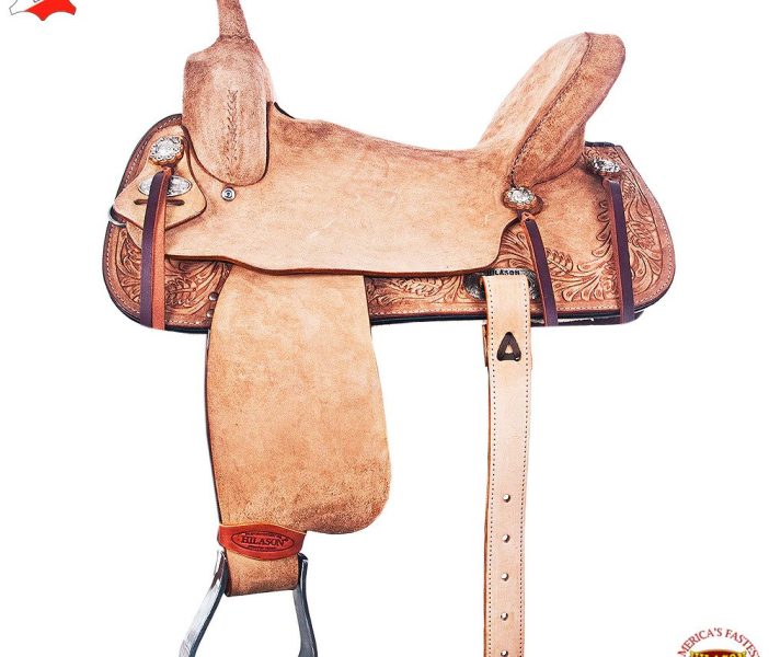 Flex Tree Western Horse Saddle In American Leather Barrel Trail