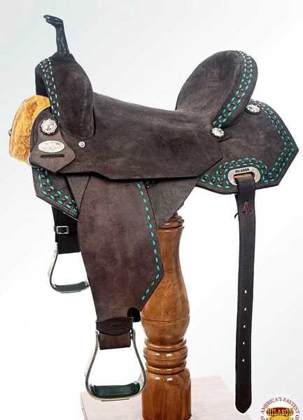 Flex Tree Western Horse Saddle In American Leather Barrel Trail - Image 2