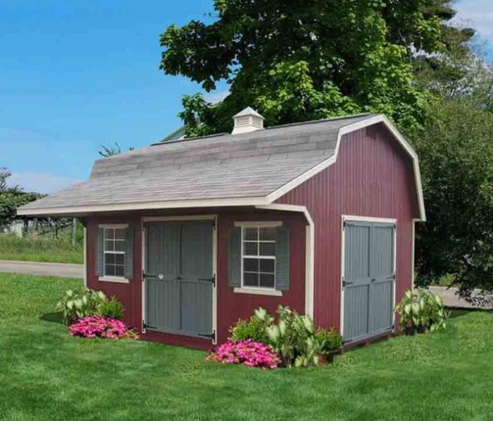 Classic Small Barn with Overhang (Multiple Sizes Available) - Image 2