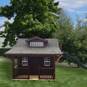 The Craftsman Playhouse Kit w/ Slide (Multiple Sizes Available)
