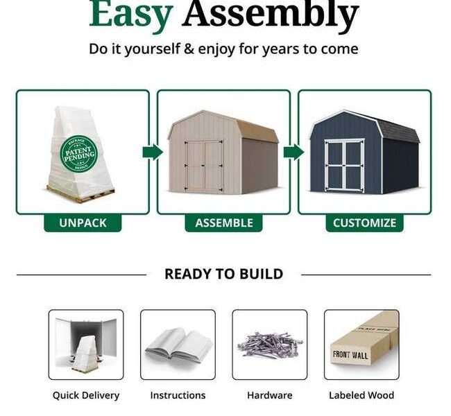 Value Series Gambrel Barn w/ 6 Foot Sidewalls (Multiple Sizes Available) - Image 6