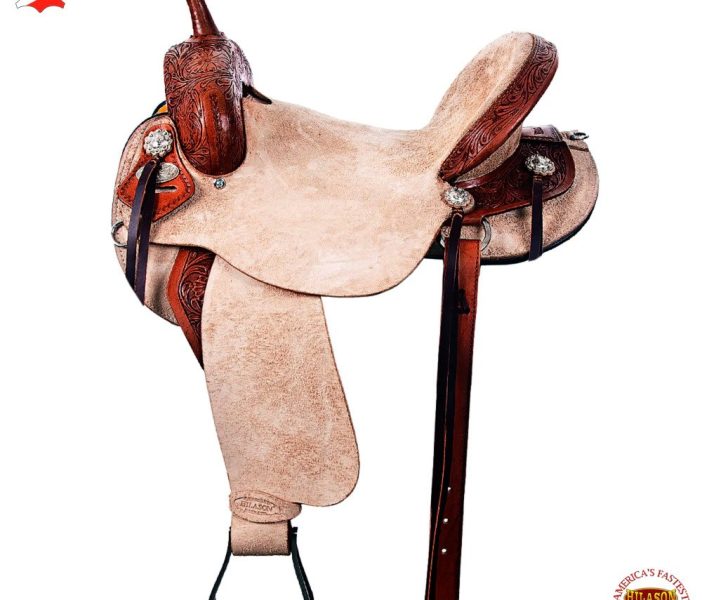 Flex Tree Western Horse Saddle In American Leather Barrel Trail