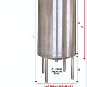 400 Gal Vertical Milk/Wash vat with Split lid